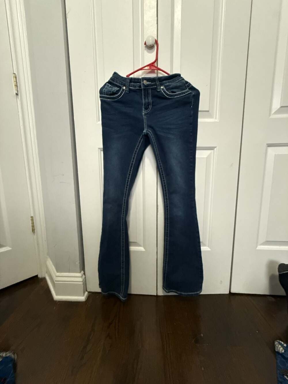 Bamboo Jeans Women's Rhinestone Embellished Bootcut Flare Jeans Size 3